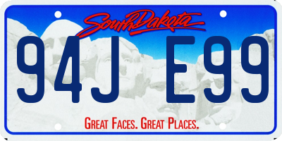 SD license plate 94JE99