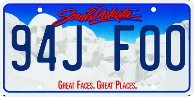 SD license plate 94JF00