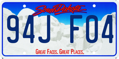 SD license plate 94JF04