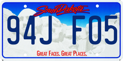 SD license plate 94JF05