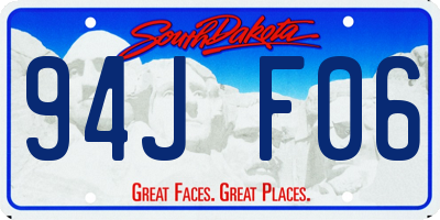 SD license plate 94JF06