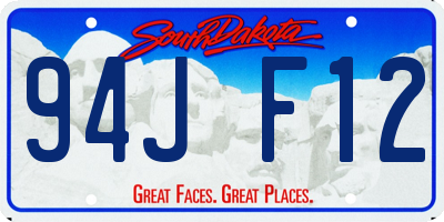 SD license plate 94JF12
