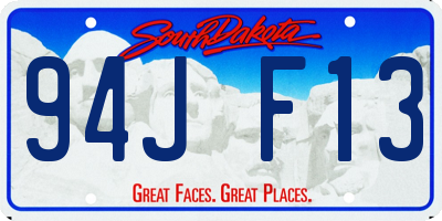 SD license plate 94JF13