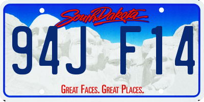 SD license plate 94JF14