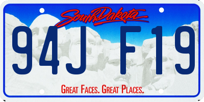 SD license plate 94JF19