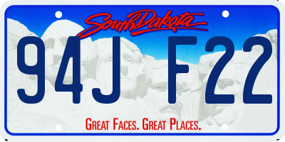 SD license plate 94JF22