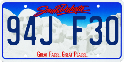 SD license plate 94JF30