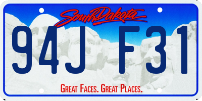 SD license plate 94JF31