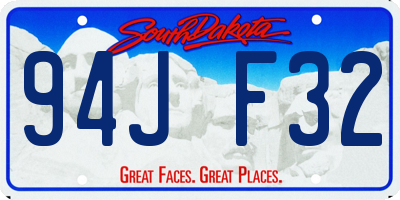 SD license plate 94JF32