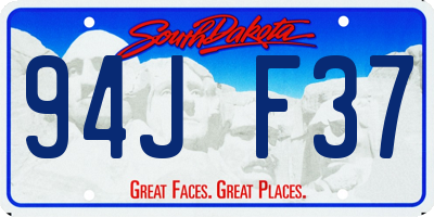 SD license plate 94JF37