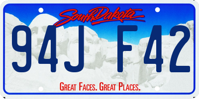 SD license plate 94JF42