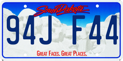 SD license plate 94JF44