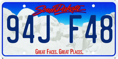 SD license plate 94JF48