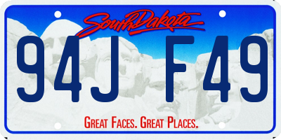 SD license plate 94JF49