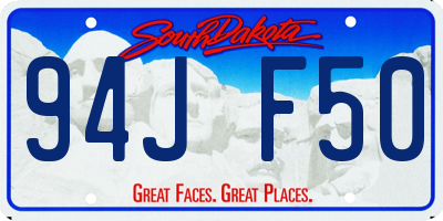 SD license plate 94JF50