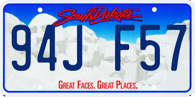 SD license plate 94JF57