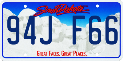 SD license plate 94JF66