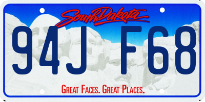 SD license plate 94JF68