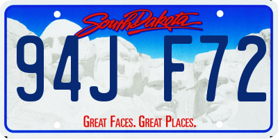 SD license plate 94JF72