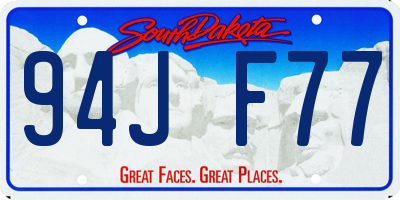 SD license plate 94JF77