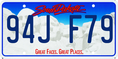 SD license plate 94JF79