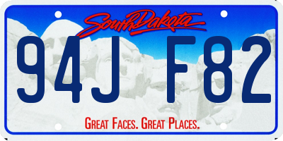 SD license plate 94JF82