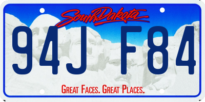 SD license plate 94JF84