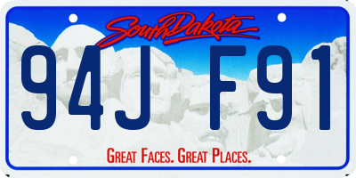 SD license plate 94JF91