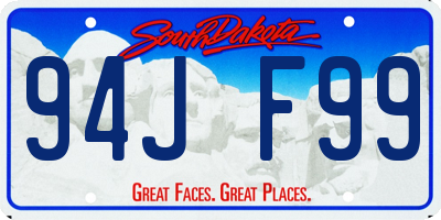 SD license plate 94JF99