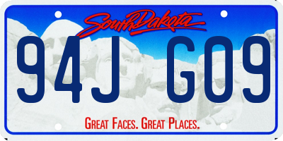 SD license plate 94JG09