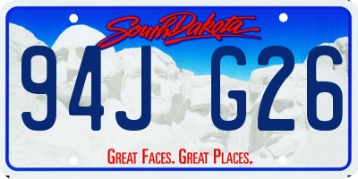 SD license plate 94JG26