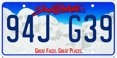 SD license plate 94JG39