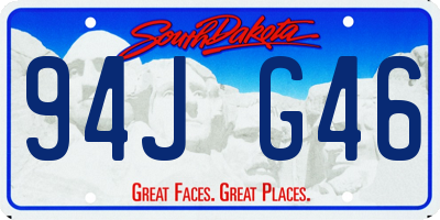 SD license plate 94JG46