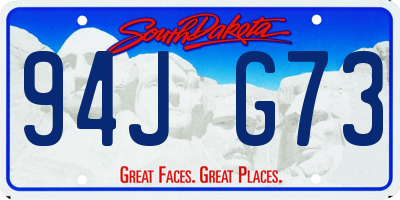 SD license plate 94JG73