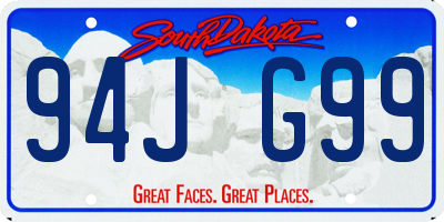 SD license plate 94JG99
