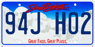 SD license plate 94JH02