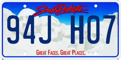 SD license plate 94JH07