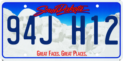 SD license plate 94JH12