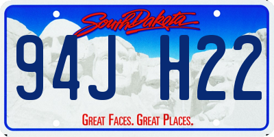 SD license plate 94JH22