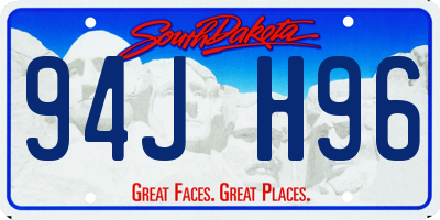 SD license plate 94JH96