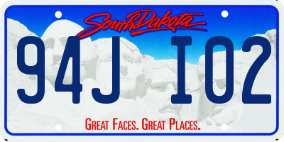 SD license plate 94JI02