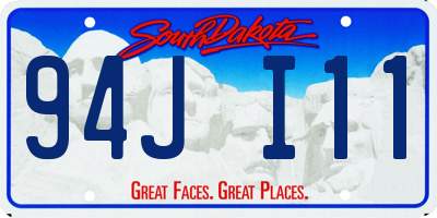 SD license plate 94JI11