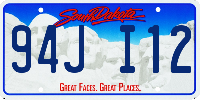 SD license plate 94JI12