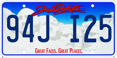 SD license plate 94JI25