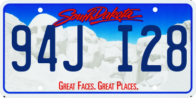 SD license plate 94JI28