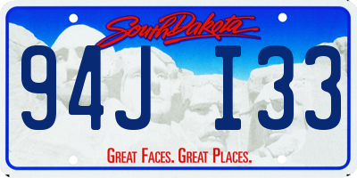 SD license plate 94JI33