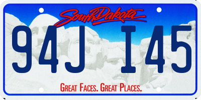 SD license plate 94JI45