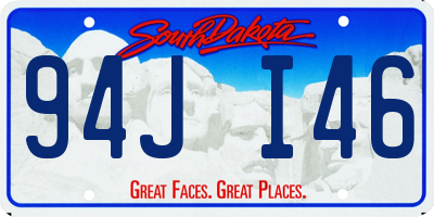 SD license plate 94JI46