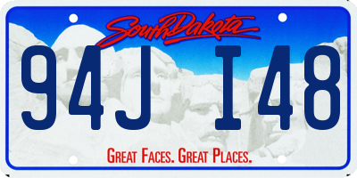 SD license plate 94JI48