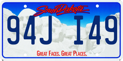 SD license plate 94JI49